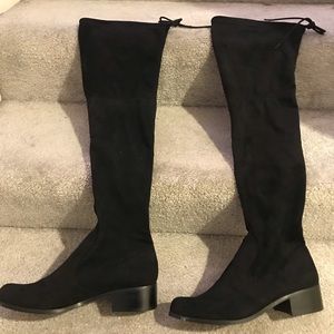 Thigh high flat boots